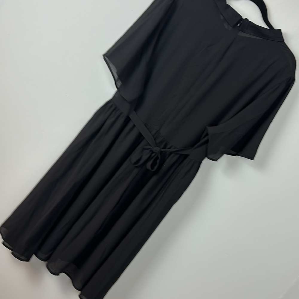 NWT WIDOW BLACK DRESS sheer tie back size 3X - Picture 8 of 12